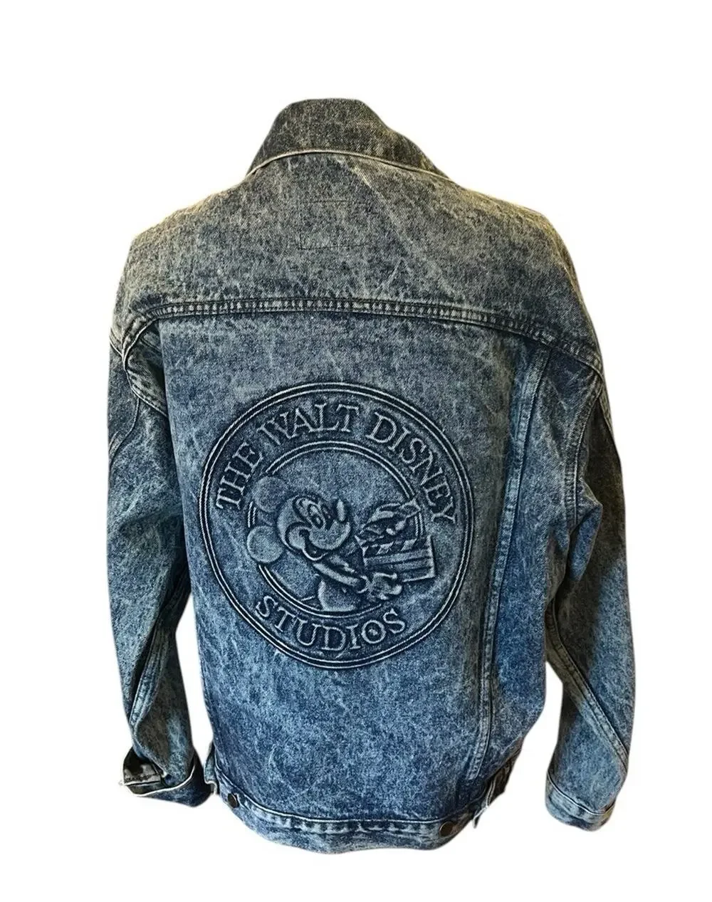 WALT DISNEY STUDIOS Denim Jacket Men's Size Small Acid Washed USA